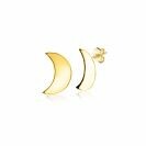 ZINZI GOLD oorstekers halve maan 9mm
