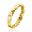 ZINZI Gold ring hartjes rondom mt.54