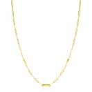 ZINZI GOLD collier paperclip met 3 plaatjes 45cm