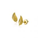 8mm ZINZI Gold 14kt goldene Feder-Ohrstecker ZGO522