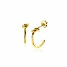 ZINZI GOLD oorstekers rond met knoopje 10x3.8mm