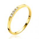 ZINZI GOLD rijring met 4x zirconia maat 58