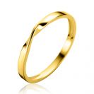 ZINZI Gold 14kt glatter goldener Schiebering mit gedrehter Röhre ZGR525