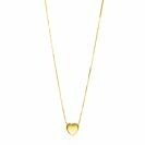 ZINZI Gold 14-karätige Goldvenezianerkette, 45 cm lang, mit einem eleganten glatten Herzanhänger von 7 mm. ZGC486
