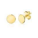 ZINZI Gold 14 Karat Gold Ohrstecker glatt rund 6mm ZGO215
