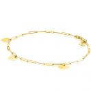 ZINZI GOLD armband paperclip met hart hangertjes