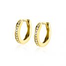 ZINZI GOLD klapcreolen 12,9 x 2mm zirconia