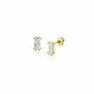 ZINZI GOLD oorknopjes baquette zirc. 5x2.7mm