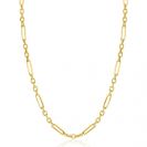 ZINZI GOLD collier paperclip en ovale schakels 45cm