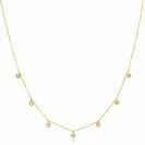 ZINZI GOLD collier met 7x zirc. hangertje 40/42cm