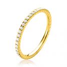 ZINZI Gold rijring bezet met zirconia's mt. 56