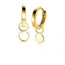 ZINZI GOLD oorbedels rond plaatje 5.3mm