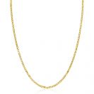ZINZI Gold 14 Karat massive Gourmetkette mit Falkenaugen-Gliedern, 2mm breit, 41-43cm lang ZGC498
