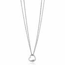 ZINZI zlv. collier met open hart ertussen en zirconia's