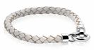 Zinzi Leder Armband  weiß mit Verschluss 19cm ZIA731W-S