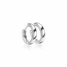 ZINZI silberne Kreolen 17 x 3mm  weiß ZIO1513