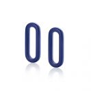 ZINZI zlv. oorbedels lapis lazuli ovaal 20mm lang