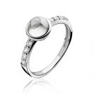 ZINZI silberner Ring weiß ZIR927