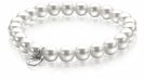 Zinzi silbernes Perle rek-Armband  weiß one-size ZIA999