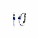ZINZI zlv. oorringen birthstones saffier cz