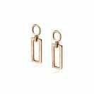 ZINZI silberne Ohrhänger rosé vergoldet offen Rechteck 14mm ZICH1692R