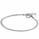 ZINZI zlv. armband platte slang 2.5mm breed