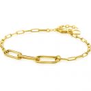 ZINZI zlv. armband gg.verg. paperclip schakels