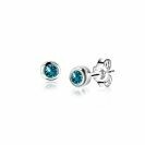 ZINZI zlv. oorkn.birthstones aquamarijn cz