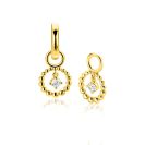 ZINZI zlv. gg.verg. oorbedels rond open bolletjes/zirc