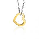 ZINZI silberner Anhänger 14K gelbvergoldet 12mm offen Herz ZIH2197G