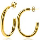 ZINZI silberne Ohrringe 14K gelb vergoldet offen Form 40x4mm oval ZIO2233G