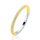 ZINZI zlv. aanschuif rijring gg.veg.zirconia's mt.62