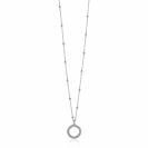 ZINZI zlv. collier met hanger rond open bewerkt