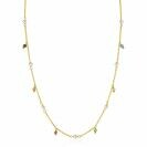 ZINZI zlv. collier gg.verg. parel en kleursteentjes