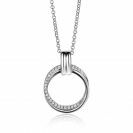 ZINZI Silberkette 45cm mit rundem Anhänger 22mm ZIC2266