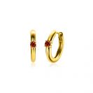 ZINZI zlv. oorringen gg.verg birthstones granaat cz