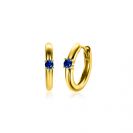 ZINZI zlv. oorringen gg.verg birthstones saffier cz