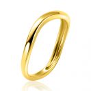 ZINZI Vergoldeter Silberner Glatter Ring, organisch geformt (3mm breit) ZIR2656G