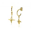 ZINZI silberne Ohrringe gelbvergoldet Stern Charm ZIO1979G
