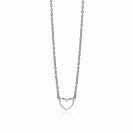 ZINZI silberne Kette offen Herz 40-43cm ZIC1420