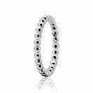 ZINZI silberner Ring glatt Kugel ZIR923