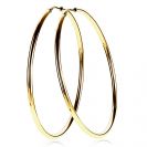 ZINZI silberne Kreolen 55 x 2mm glatt gelbvergoldet ZIO437G