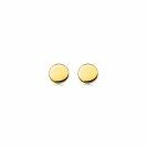 ZINZI silberne Ohrstecker gelbvergoldet glatt rund 6mm ZIO1376G