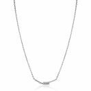ZINZI zlv. collier slagmodel met zirc.ronde/pootzetting