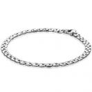 ZINZI silbernes rolexstyle Gliederarmband 4mm breit 18,5cm ZIA2148