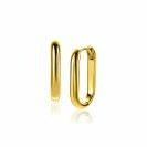 20mm ZINZI vergoldete Silber Creolen in ovaler Form mit runder Röhre 3mm breit ZIO2605G
