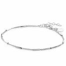 ZINZI zlv. armband gourmet met staafjes dun