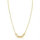 ZINZI zlv. collier gg.verg. paperclip schakels