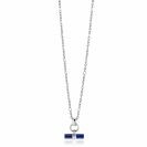ZINZI zlv. collier met kapittelstokje lapis lazili 45cm