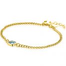 ZINZI zlv. armband gg.verg.grmt. met blauwe vk zirc.